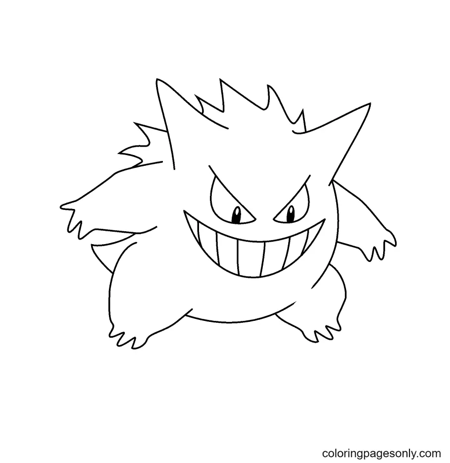Gengar Para Colorear 48