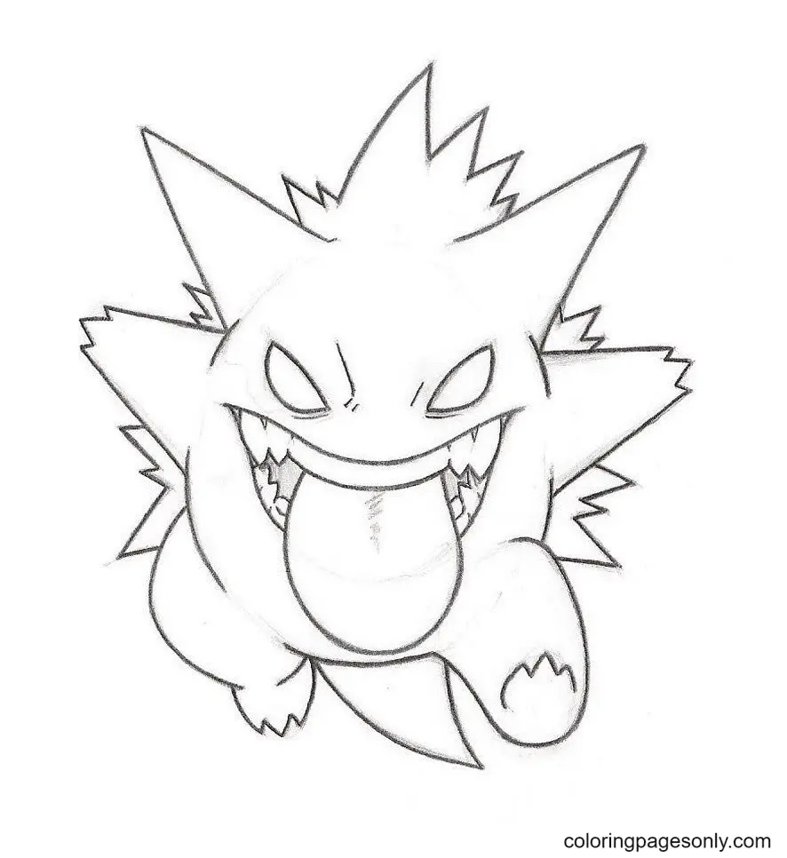 Gengar Para Colorear 50