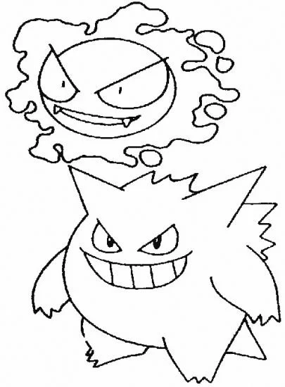 Gengar Para Colorear 9