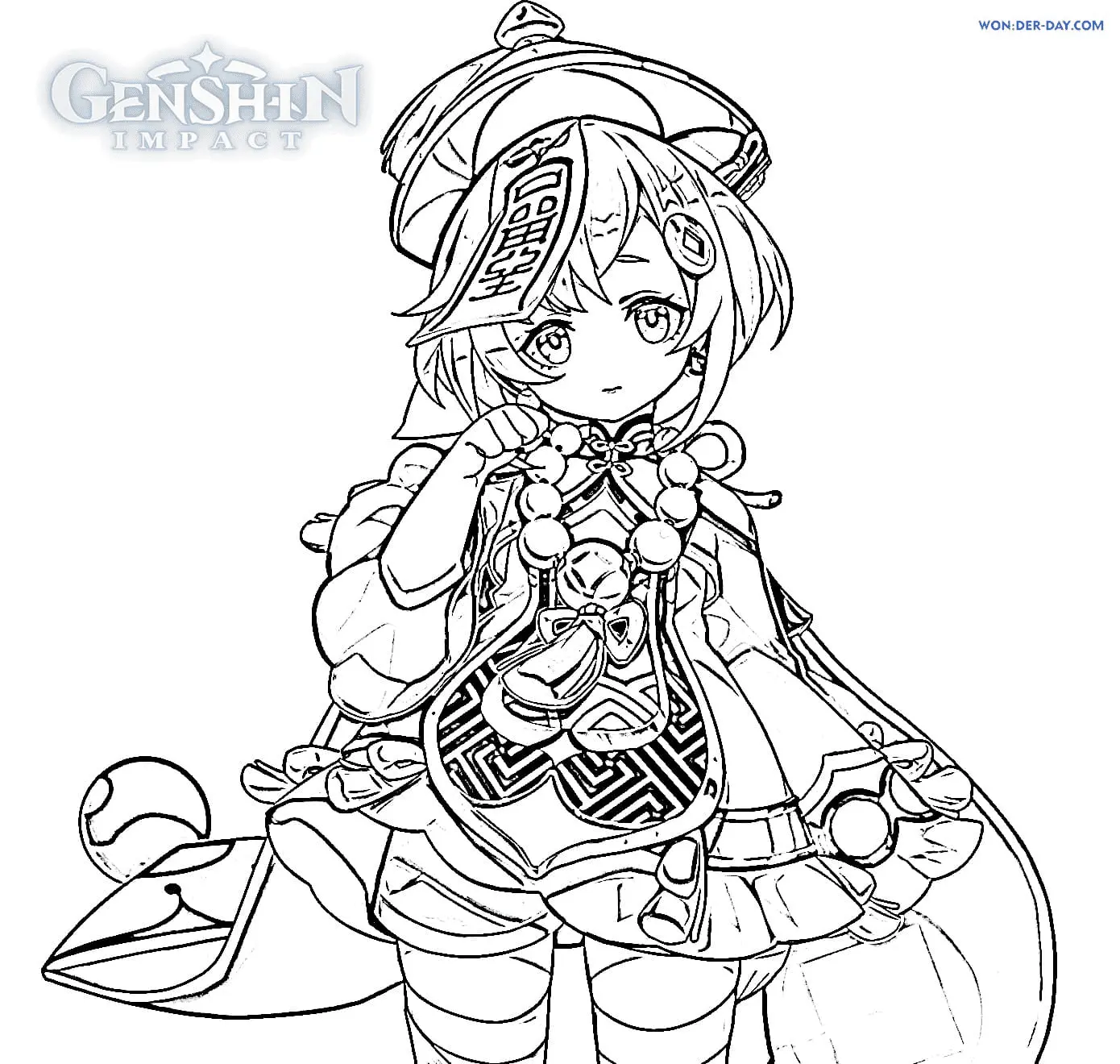 Desenhos de Genshin Impact Para Colorir 3