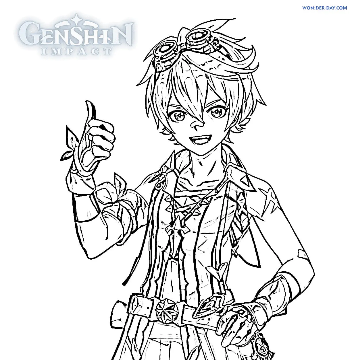 Desenhos de Genshin Impact Para Colorir 49