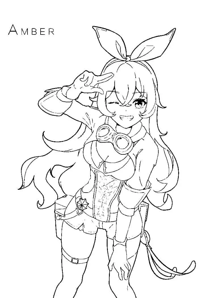 Desenhos de Genshin Impact Para Colorir 63