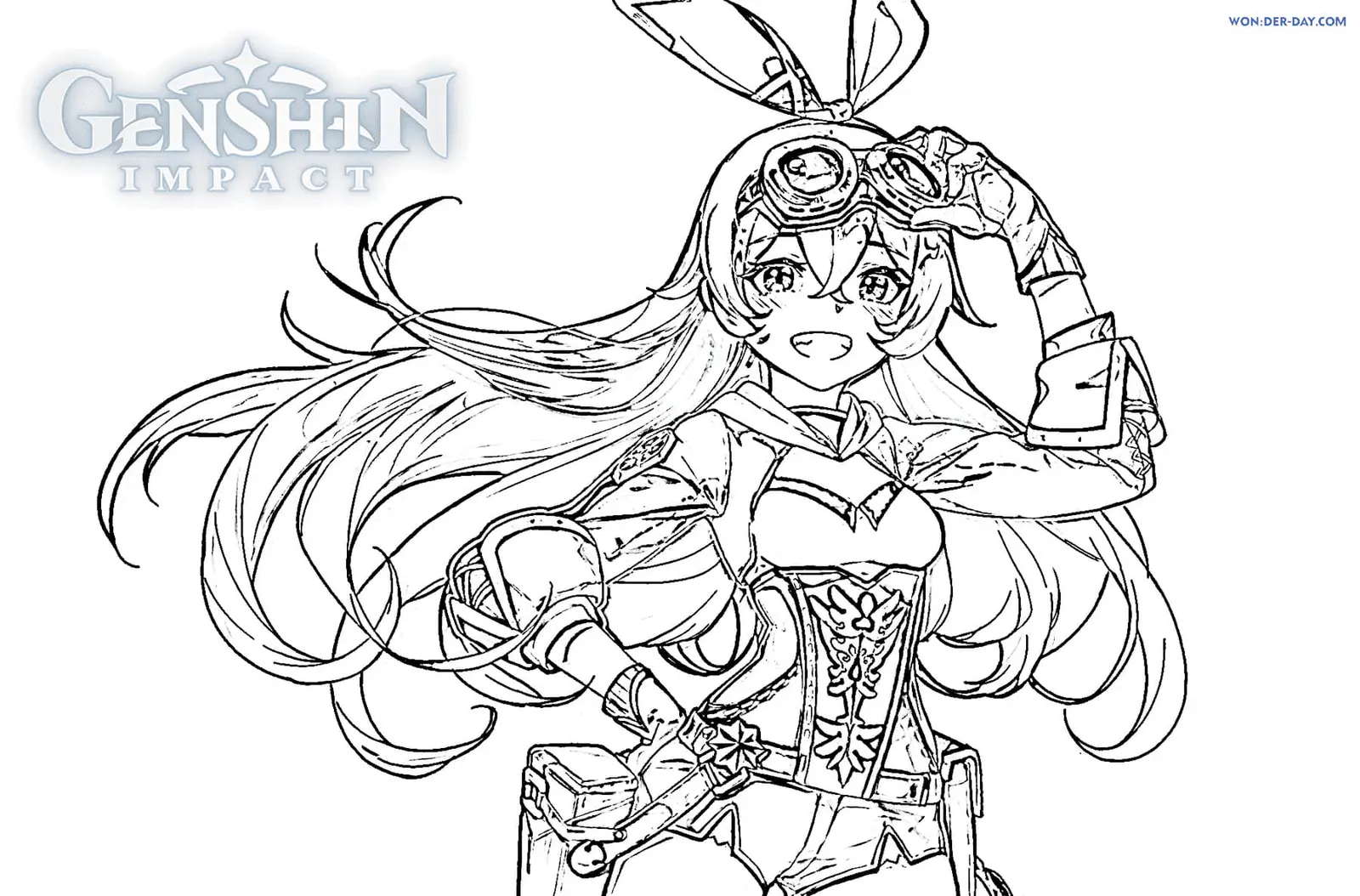 Desenhos de Genshin Impact Para Colorir 65