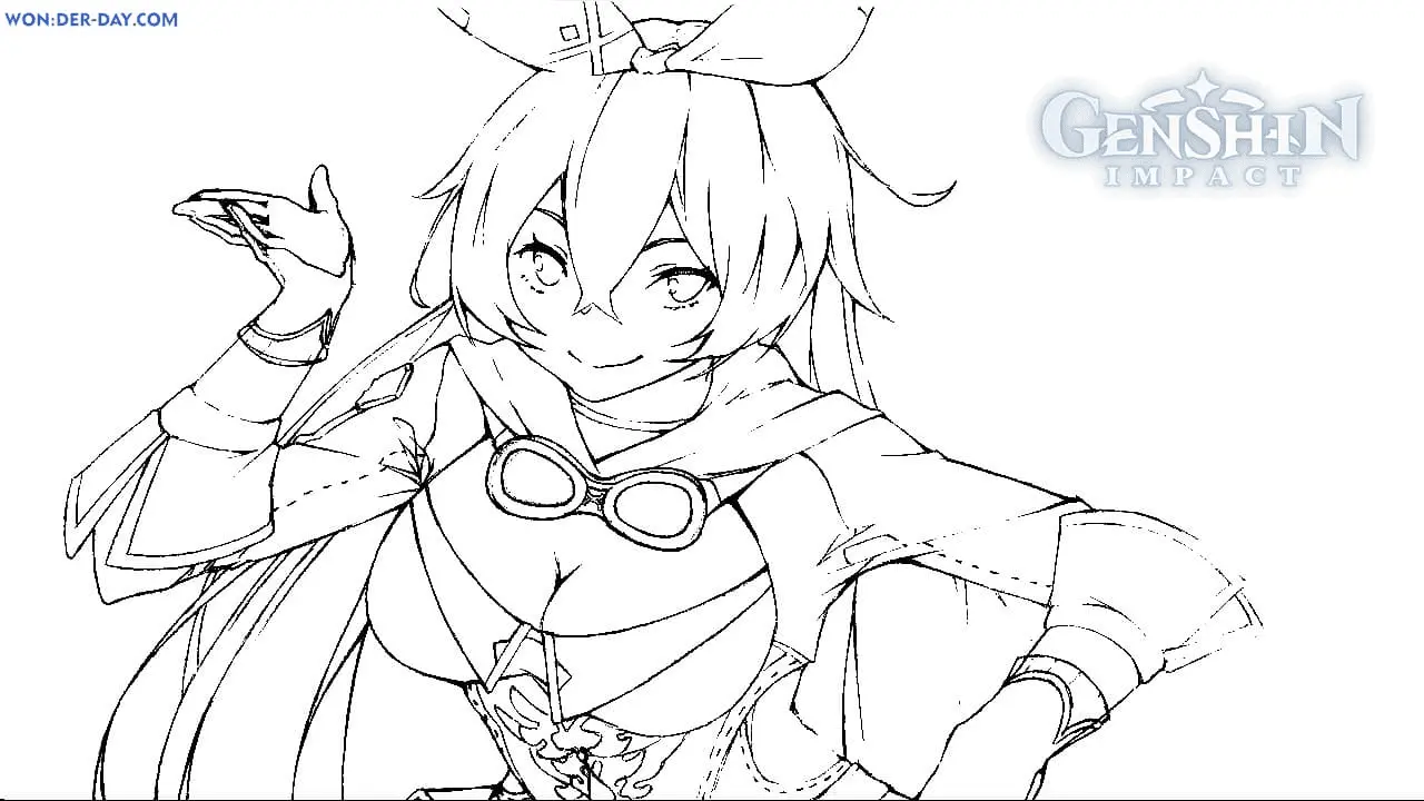 Desenhos de Genshin Impact Para Colorir 77