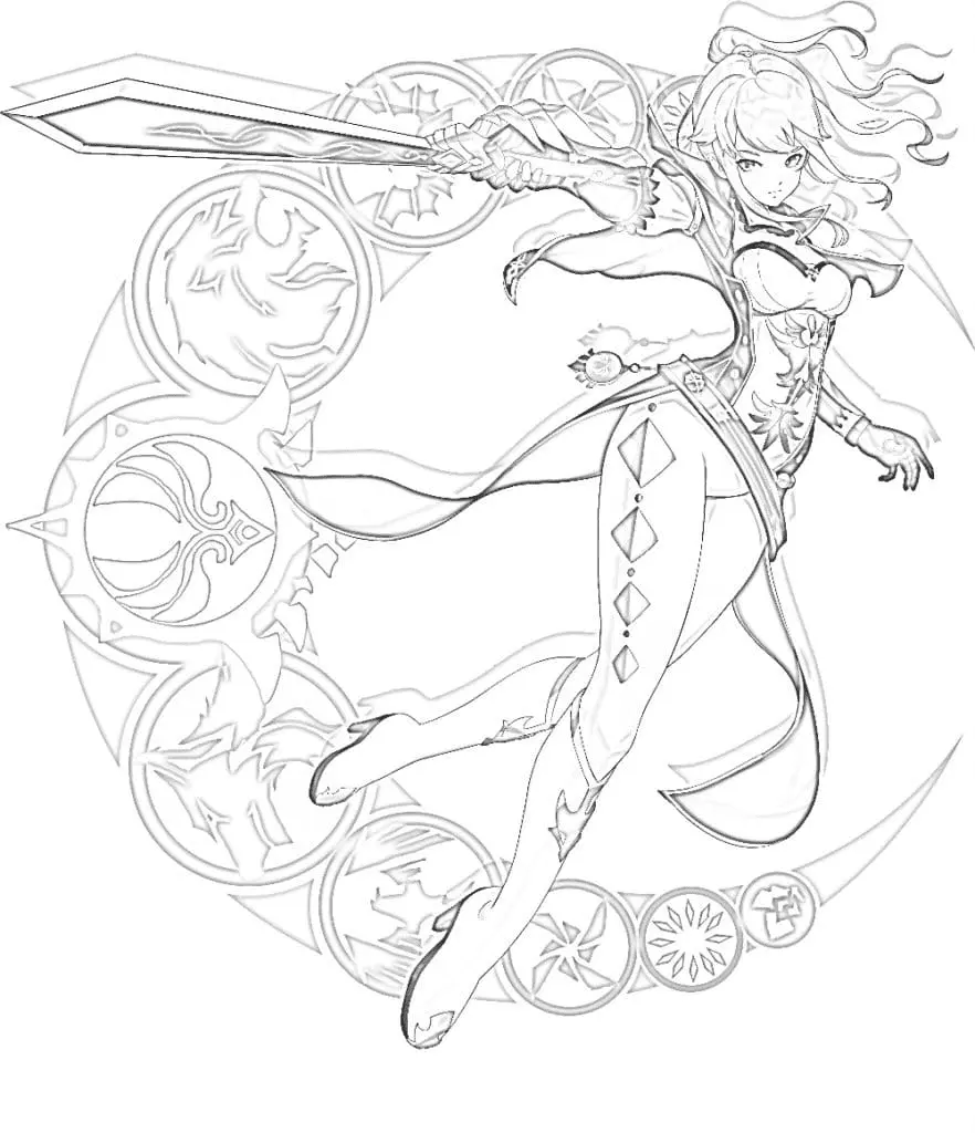 Desenhos de Genshin Impact Para Colorir 82