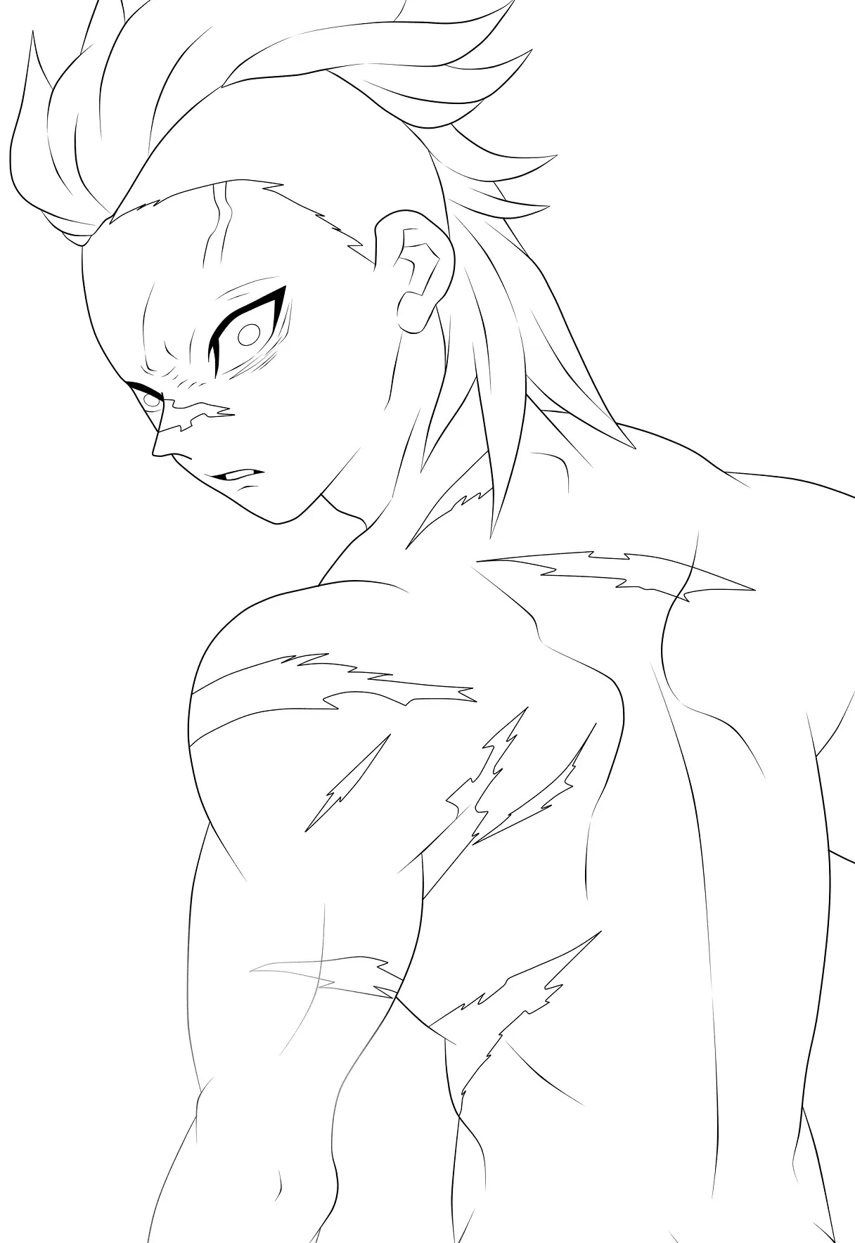 Genya Shinazugawa Coloring Pages 11