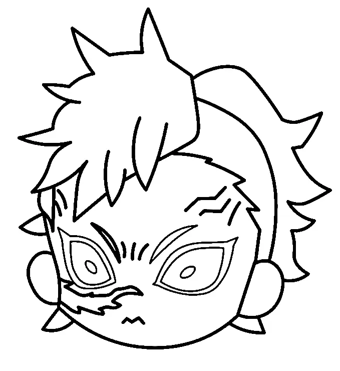 Genya Shinazugawa Coloring Pages 6