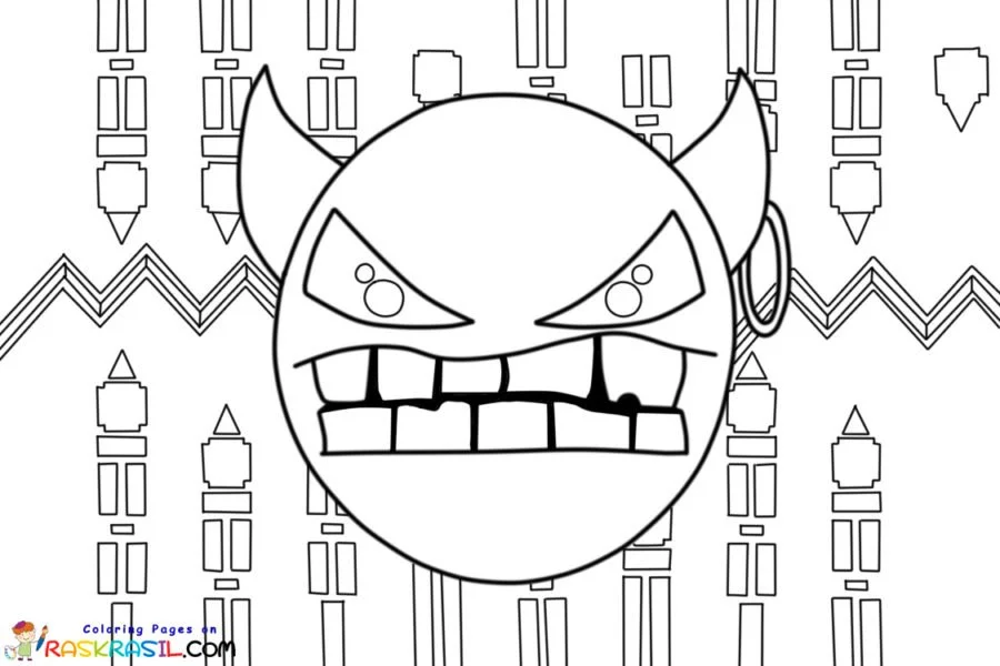 Geometry Dash Coloring Pages 9