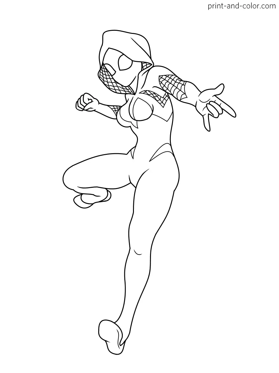 Ghost Spider Coloring Pages 1