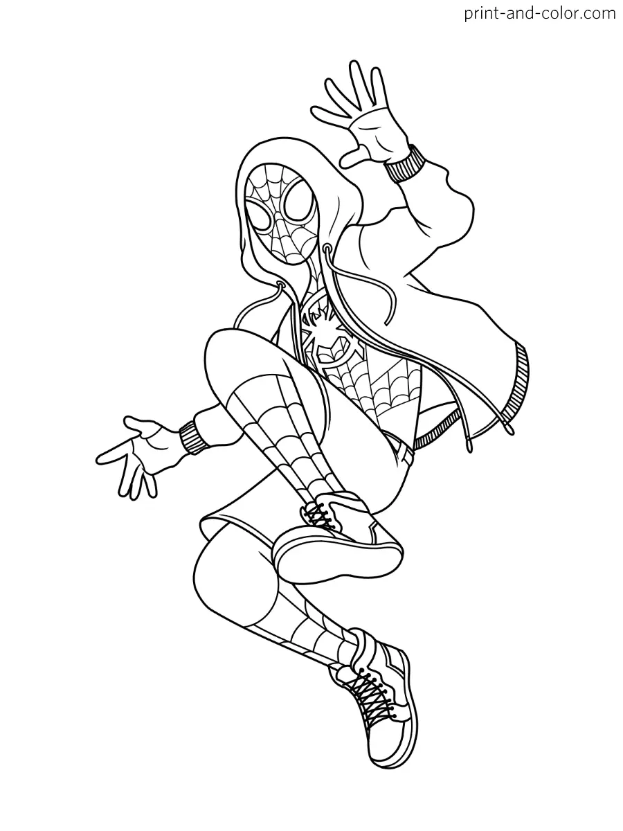 Ghost Spider Coloring Pages 5