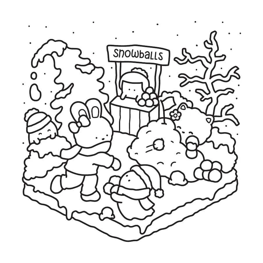 Ghostly Cute Christmas Coloring Pages 12