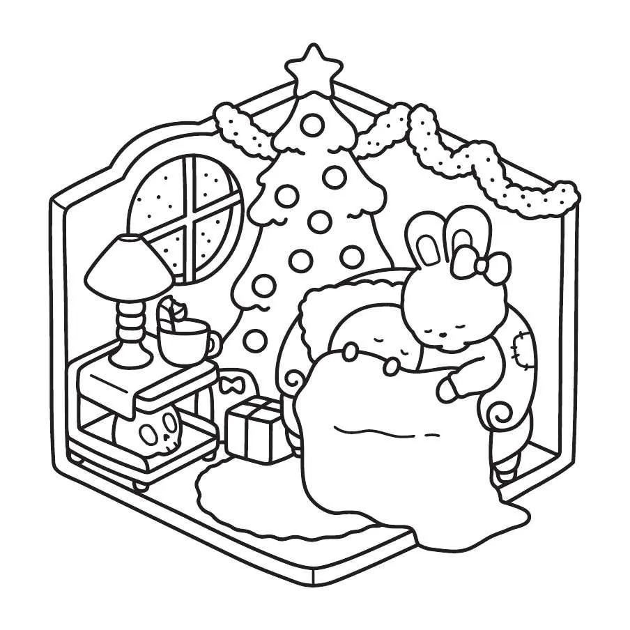 Ghostly Cute Christmas Coloring Pages 20