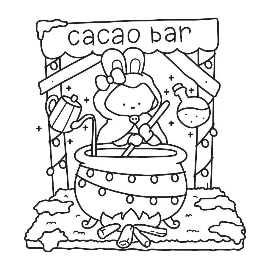Ghostly Cute Christmas Coloring Pages 3