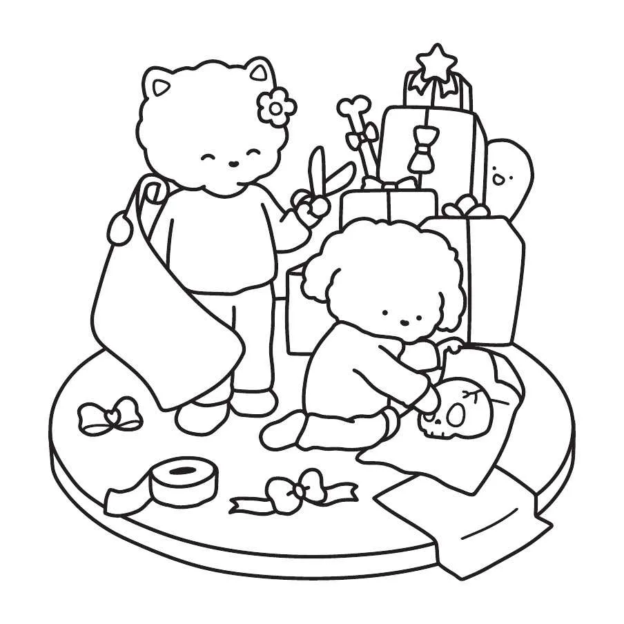 Ghostly Cute Christmas Coloring Pages 38