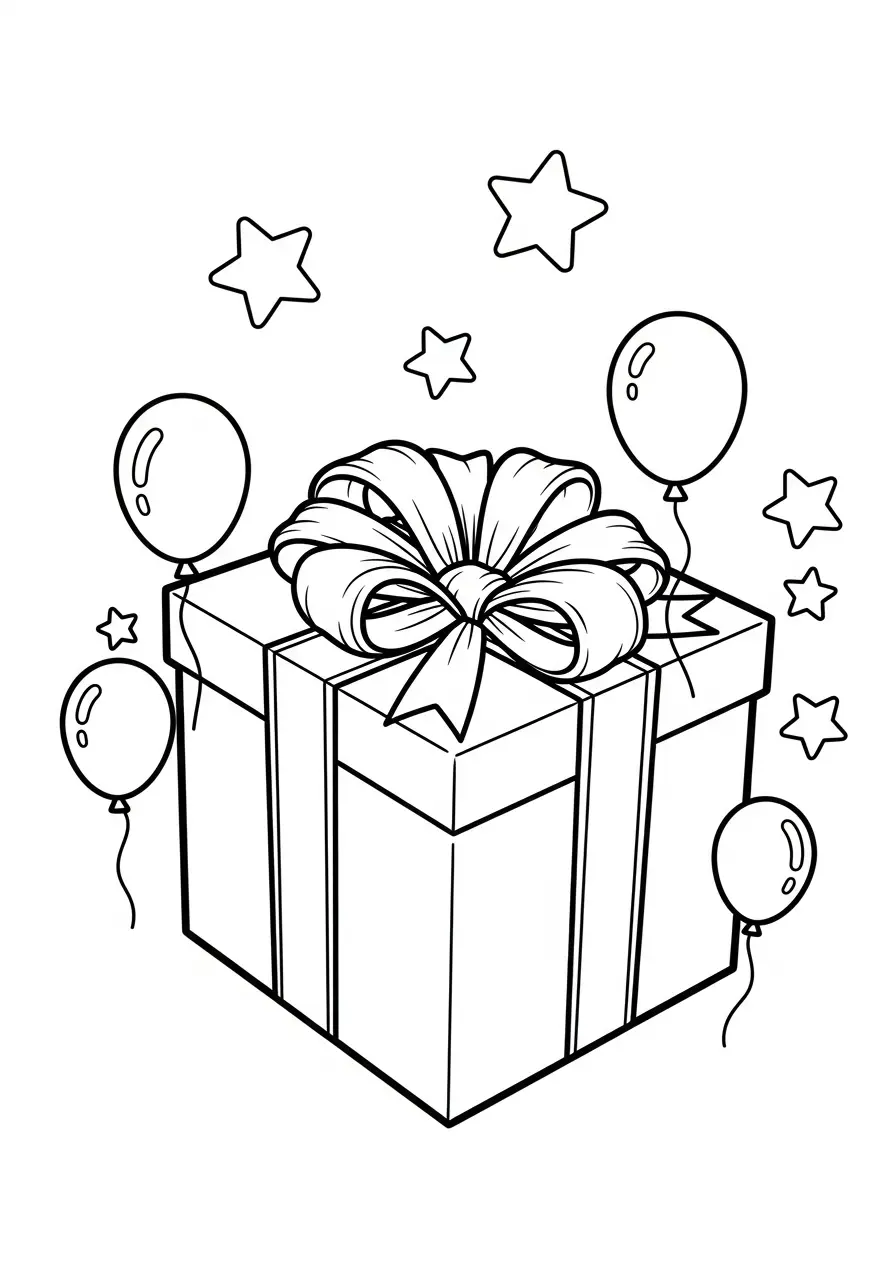 Geschenke Ausmalbilder 2