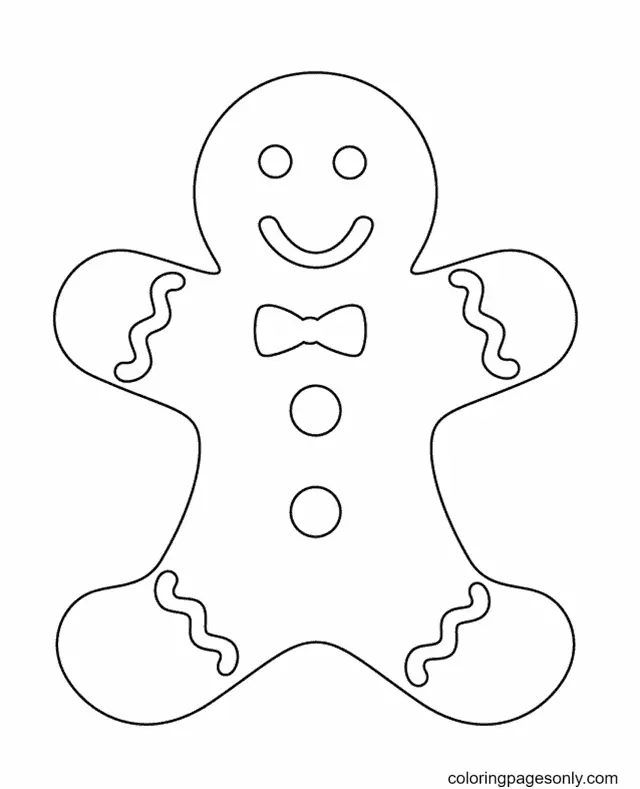 Hombre De Jengibre Para Colorear 19