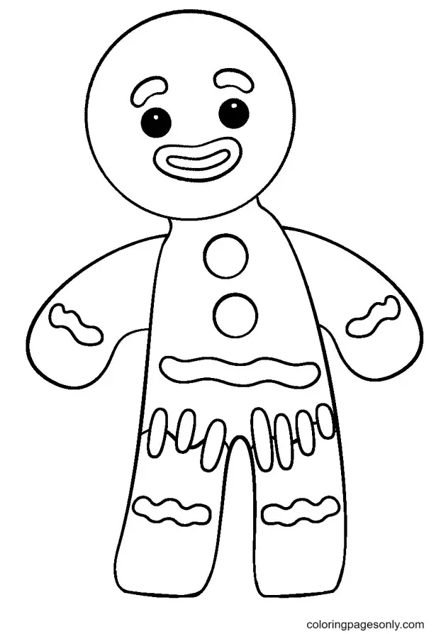 Hombre De Jengibre Para Colorear 29