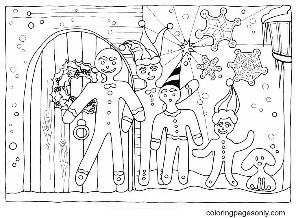 Hombre De Jengibre Para Colorear 32