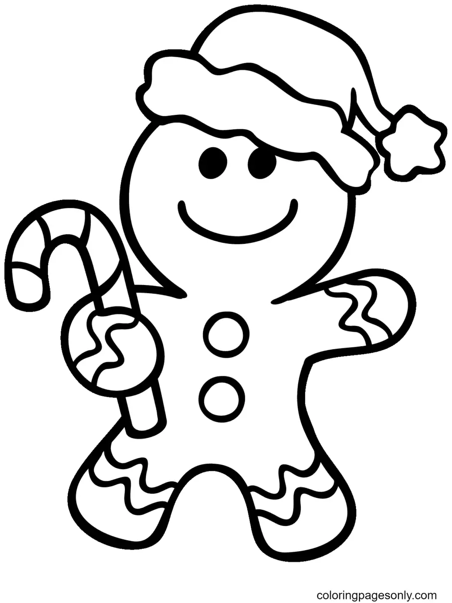 Hombre De Jengibre Para Colorear 5