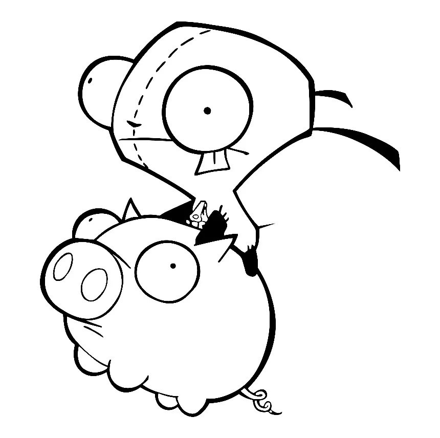 Gir Coloring Pages 3