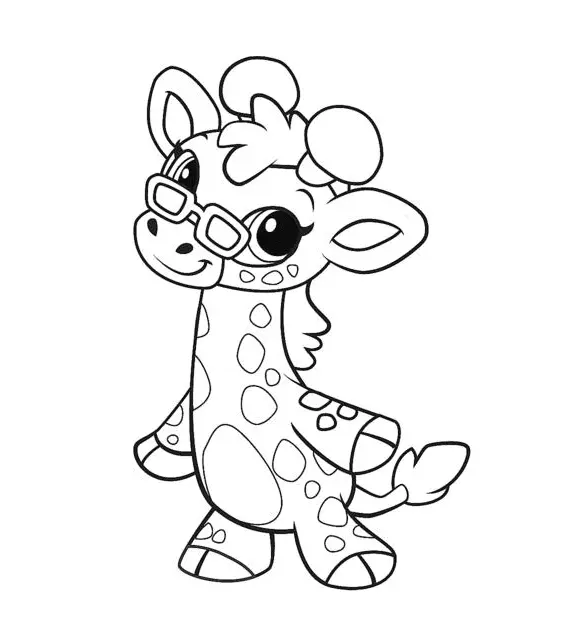 Giraffes Coloring Pages 20