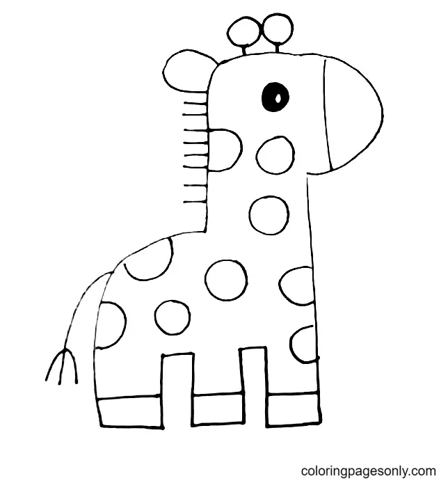 Giraffes Coloring Pages 23