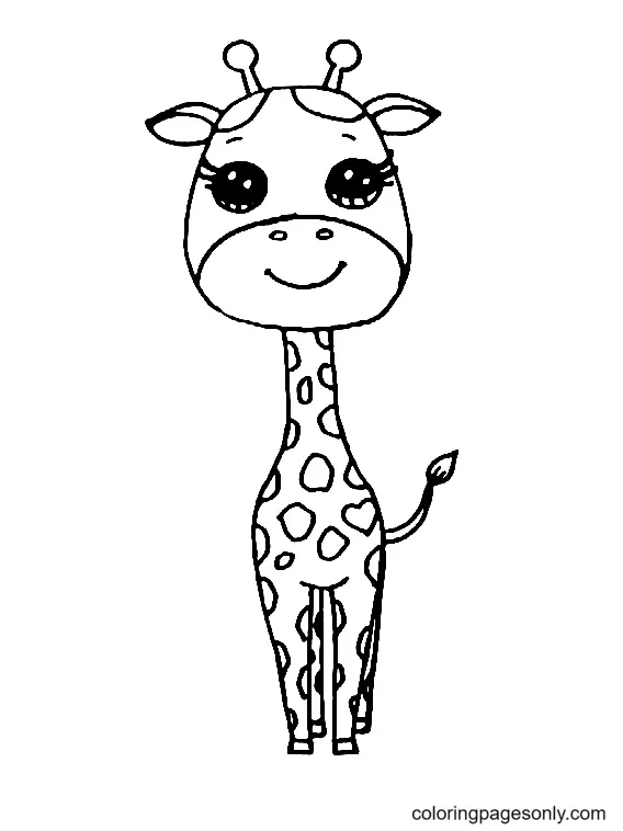 Giraffes Coloring Pages 32
