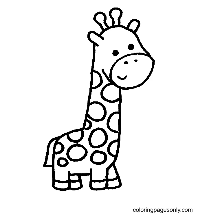 Giraffes Coloring Pages 4