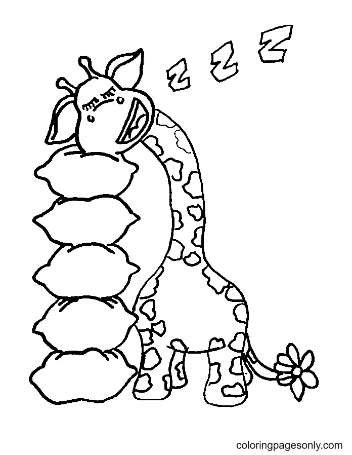 Giraffes Coloring Pages 40