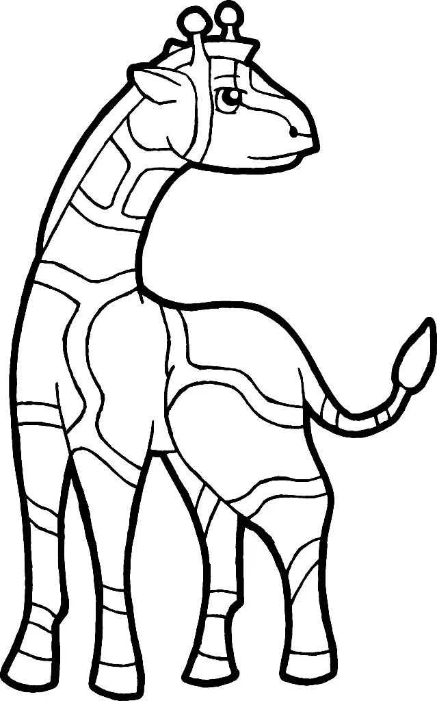 Giraffes Coloring Pages 7
