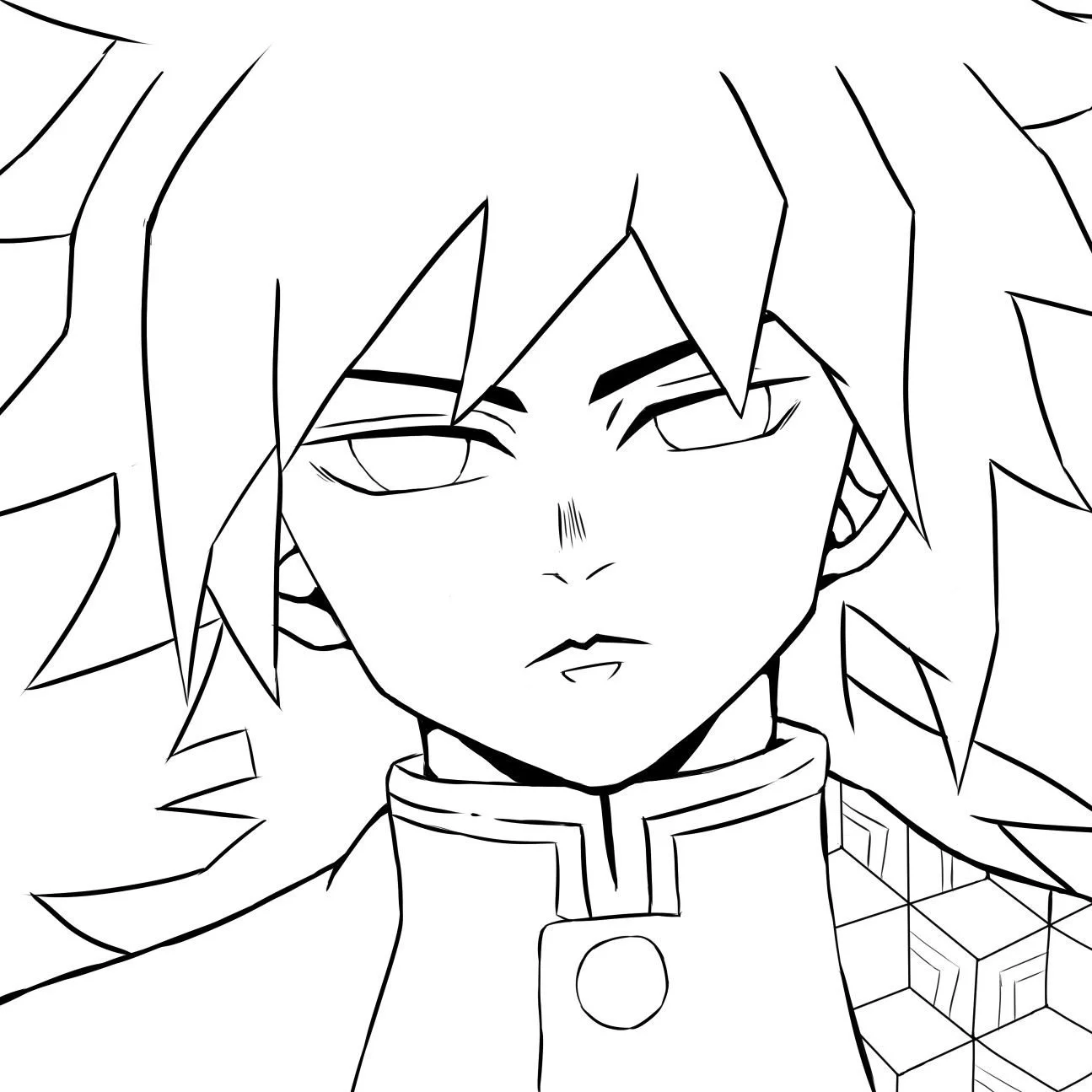 Giyu Tomioka Para Colorear 1