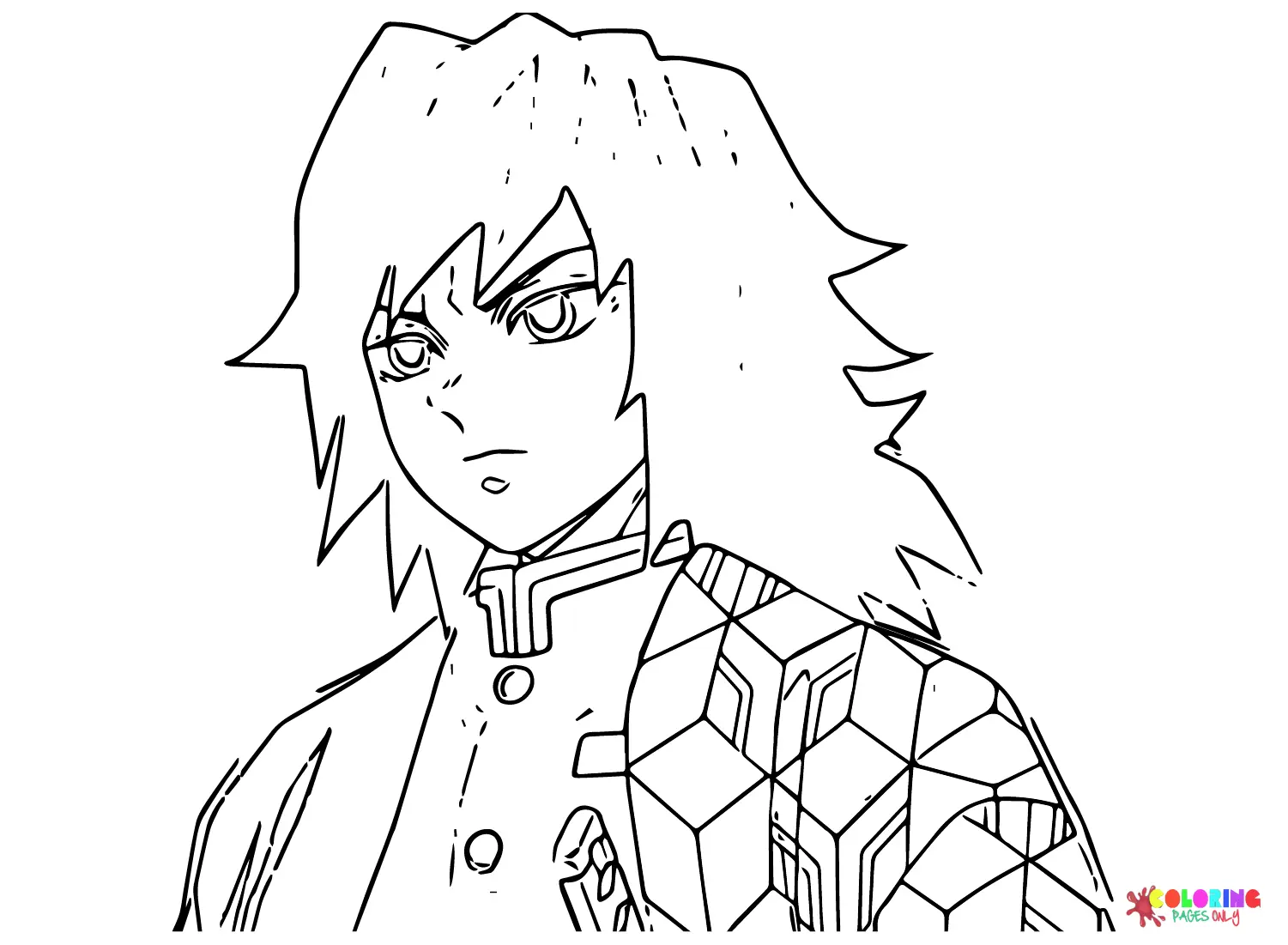 Giyu Tomioka Para Colorear 27