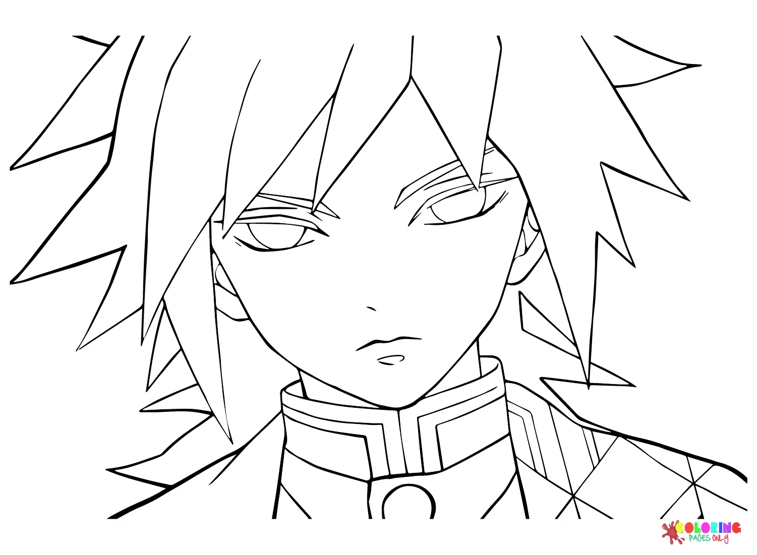 Giyu Tomioka Para Colorear 28