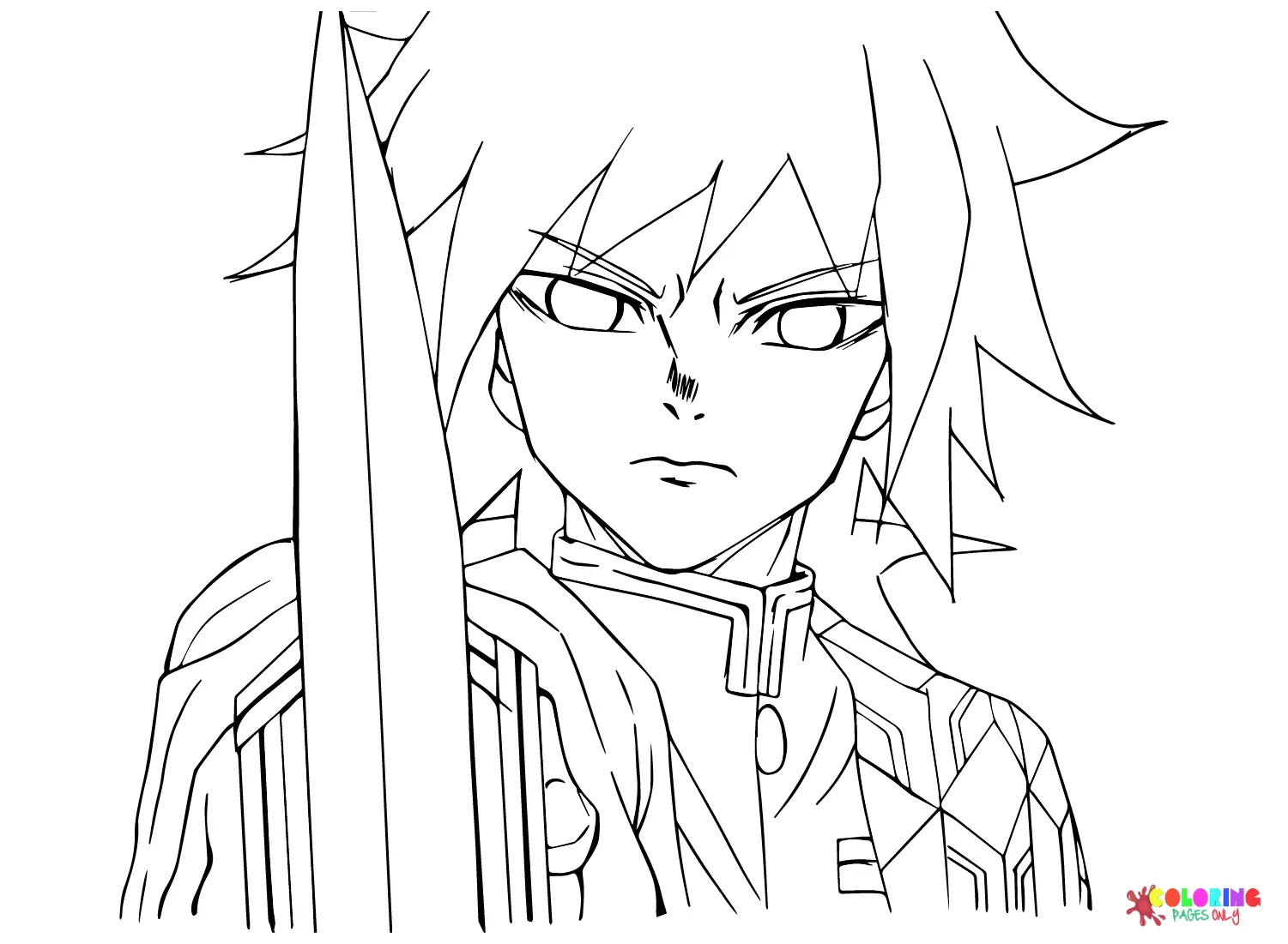 Giyu Tomioka Para Colorear 29