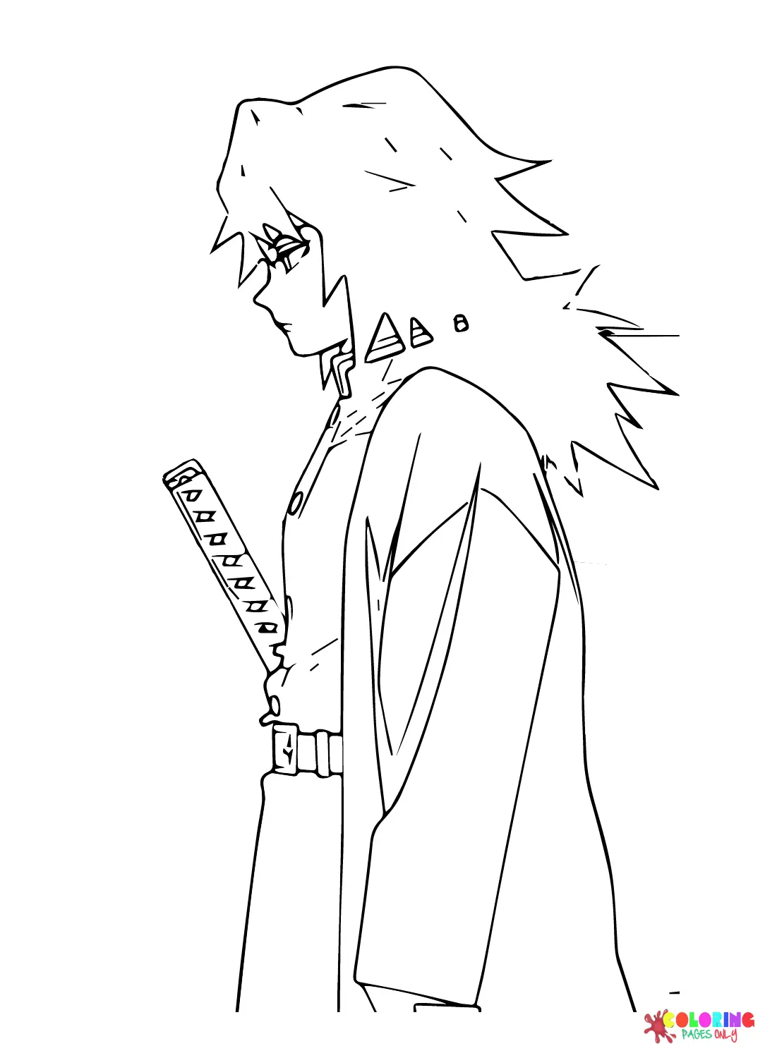 Giyu Tomioka Para Colorear 34