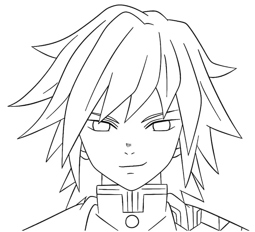 Giyu Tomioka Para Colorear 4