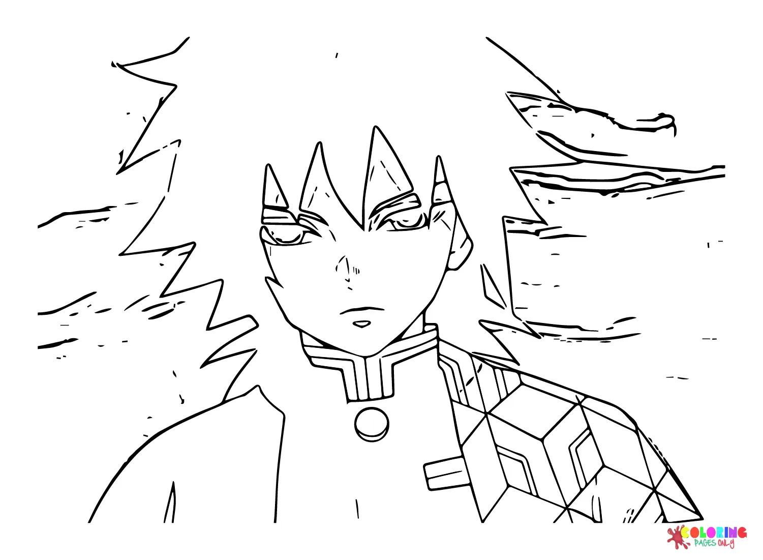 Giyu Tomioka Para Colorear 40