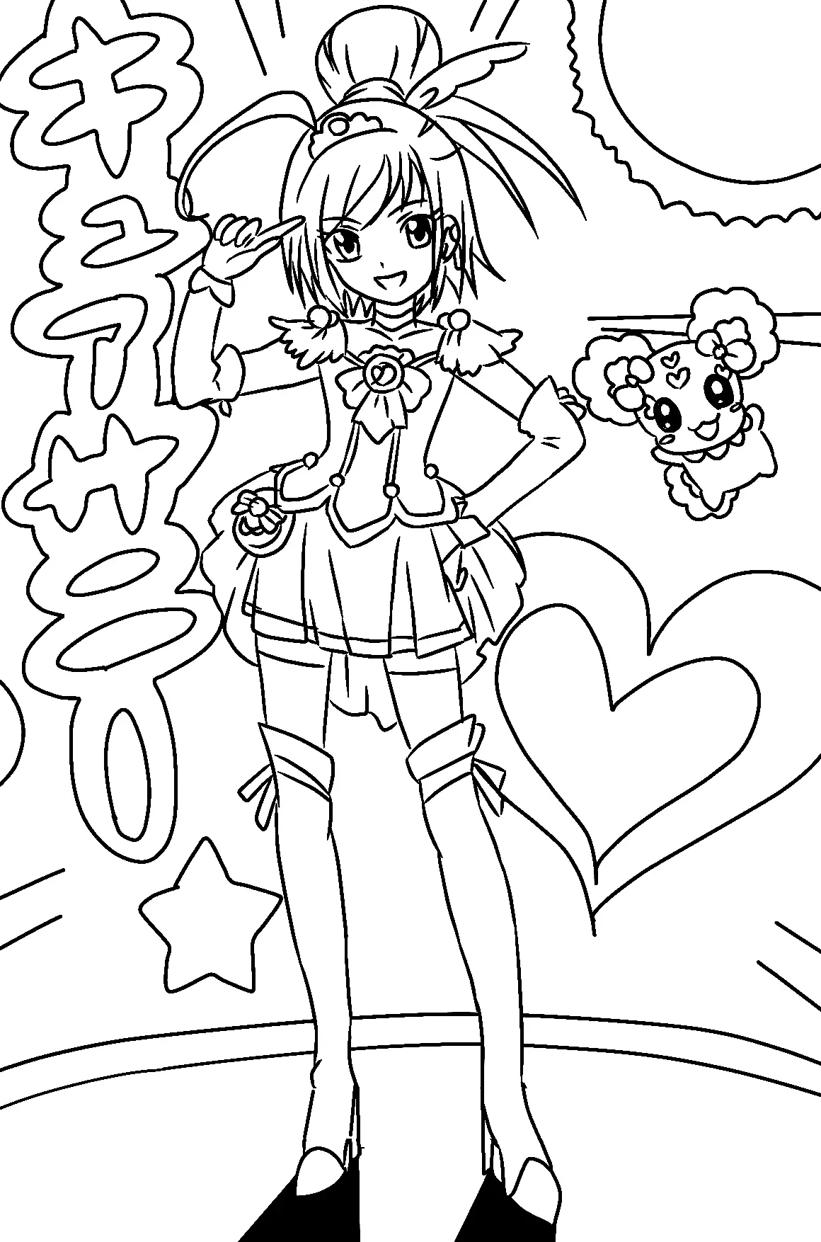 Glitter Force Coloring Pages 10