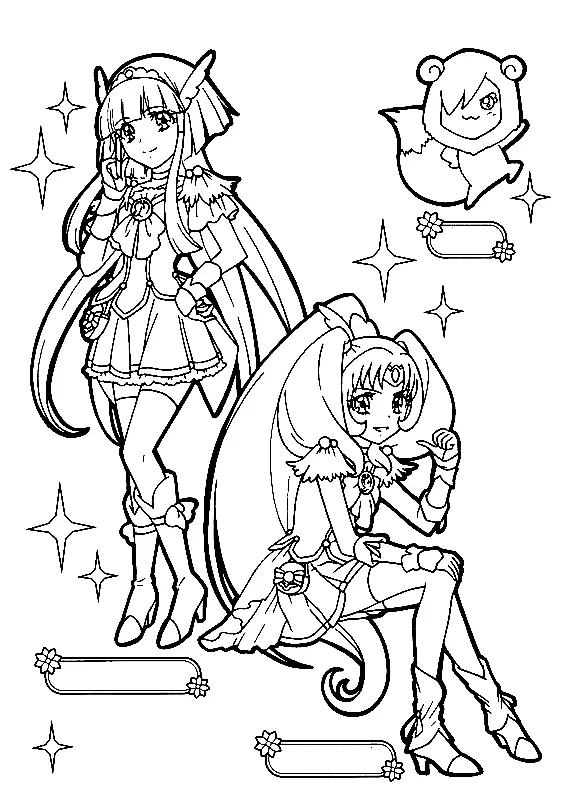 Glitter Force Coloring Pages 14