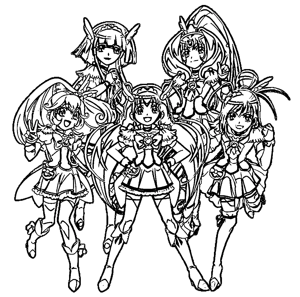 Glitter Force Coloring Pages 17