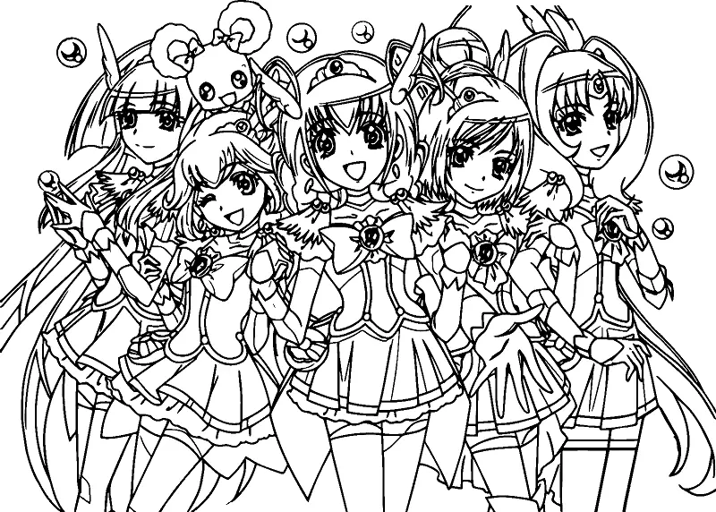Glitter Force Coloring Pages 19