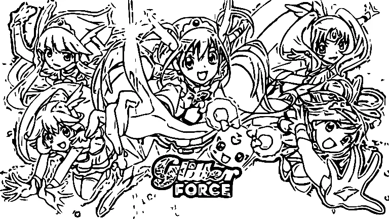Glitter Force Coloring Pages 23