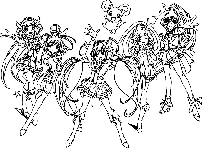 Glitter Force Coloring Pages 3