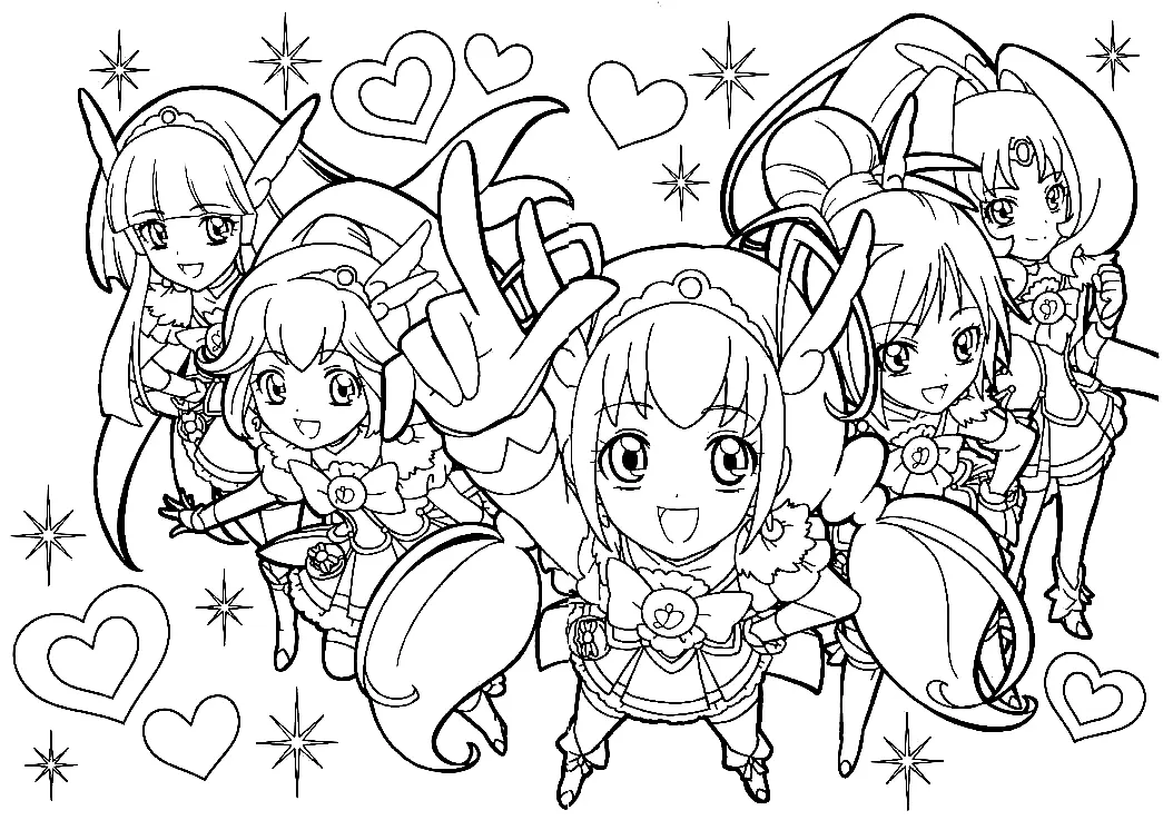 Glitter Force Coloring Pages 35