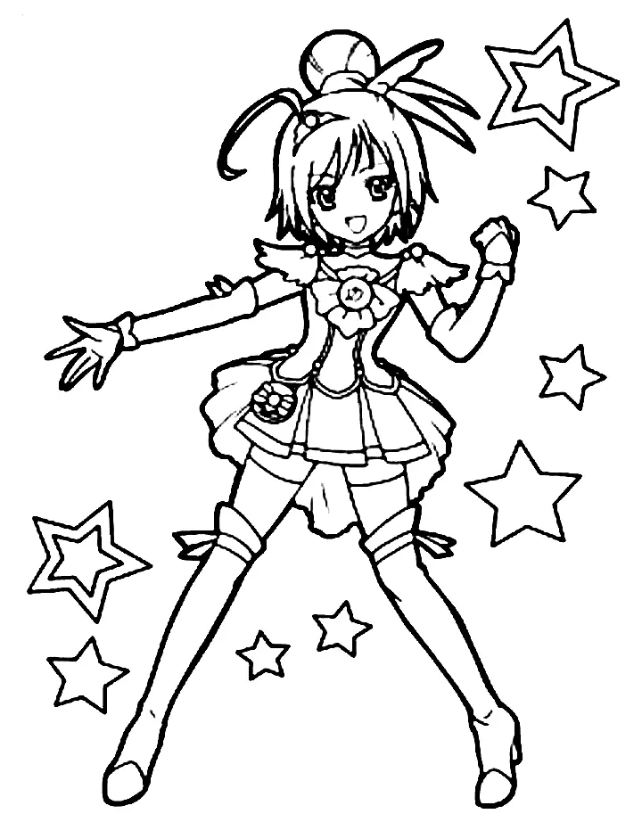 Glitter Force Coloring Pages 4