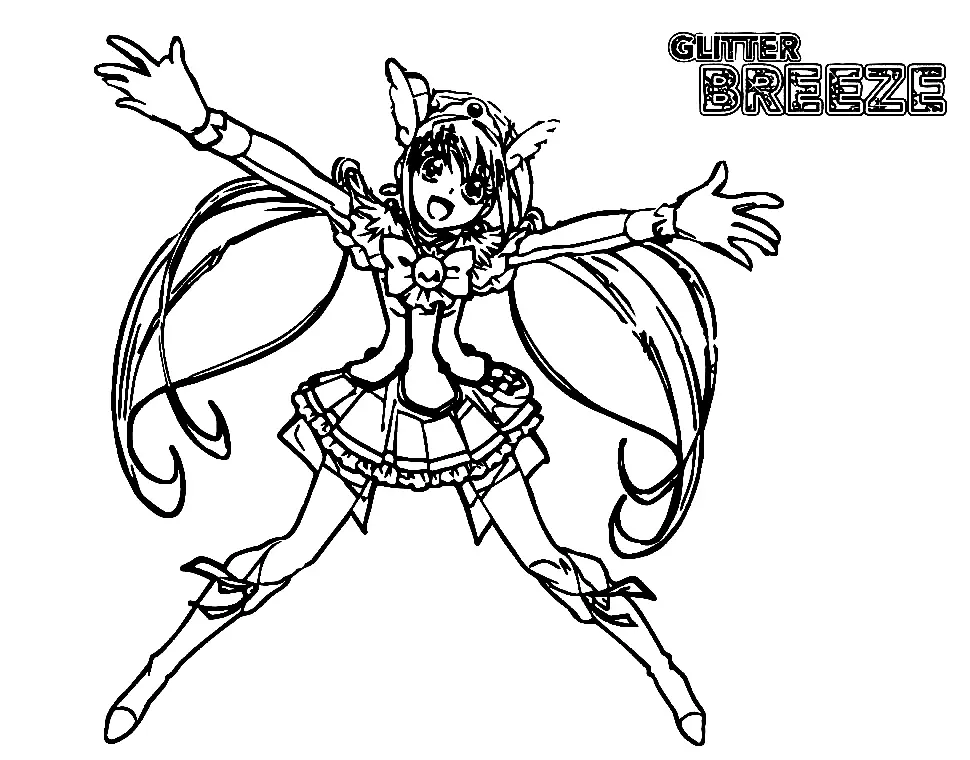 Glitter Force Coloring Pages 44