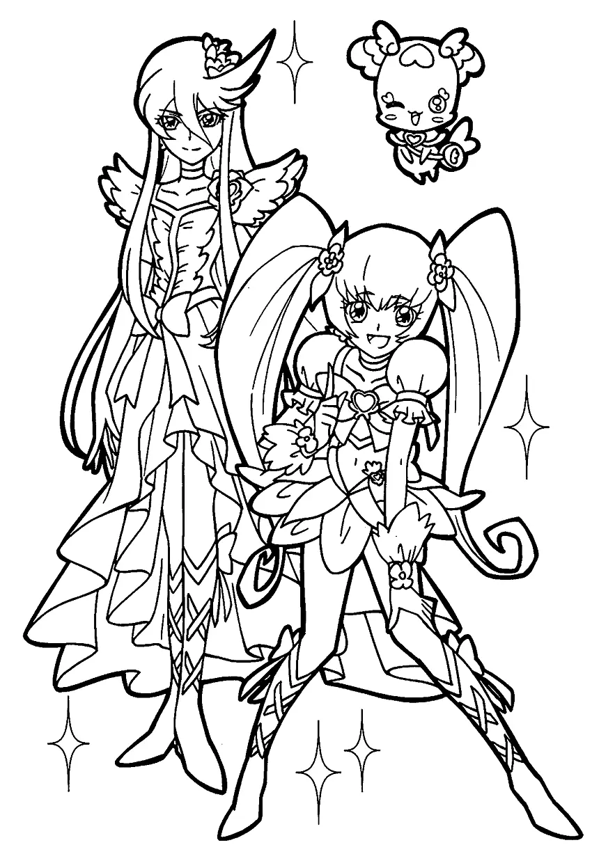 Glitter Force Coloring Pages 5