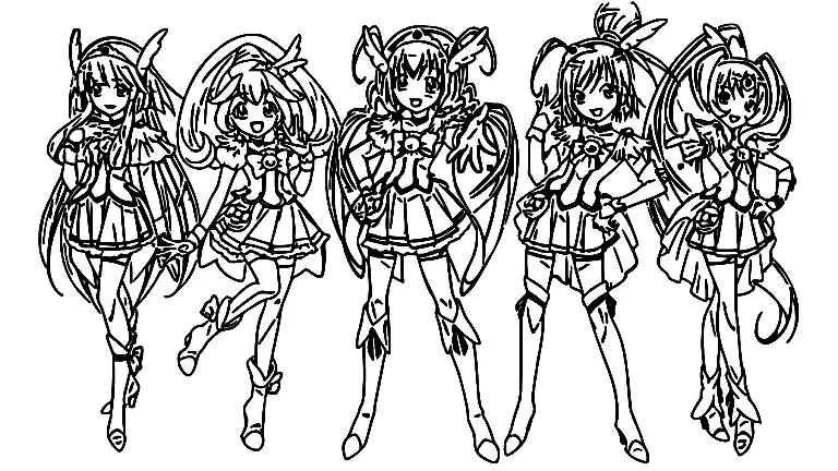 Glitter Force Coloring Pages 6