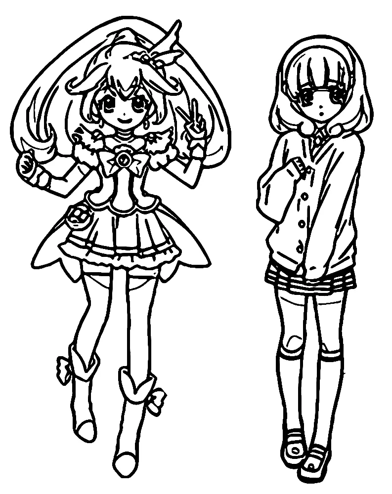 Glitter Force Coloring Pages 8