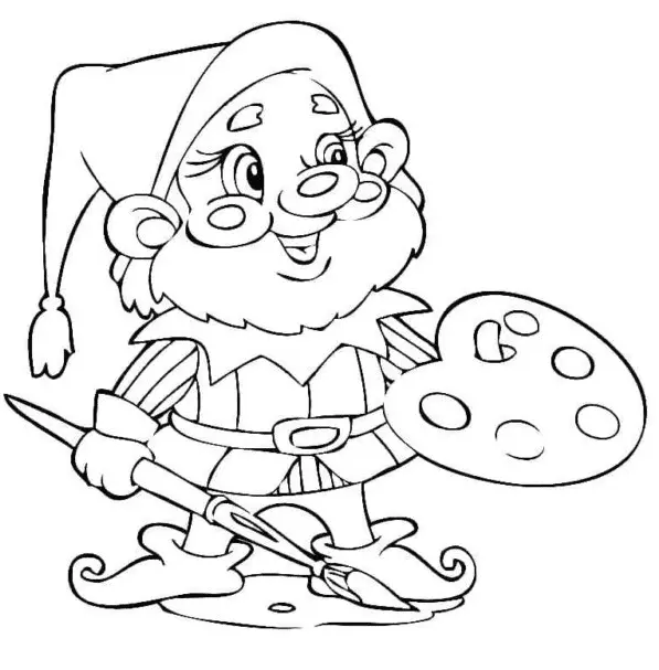 Desenhos de Gnomos Para Colorir 34